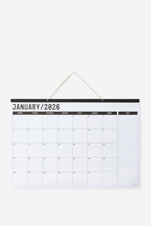 A1 2026 Hanging Calendar