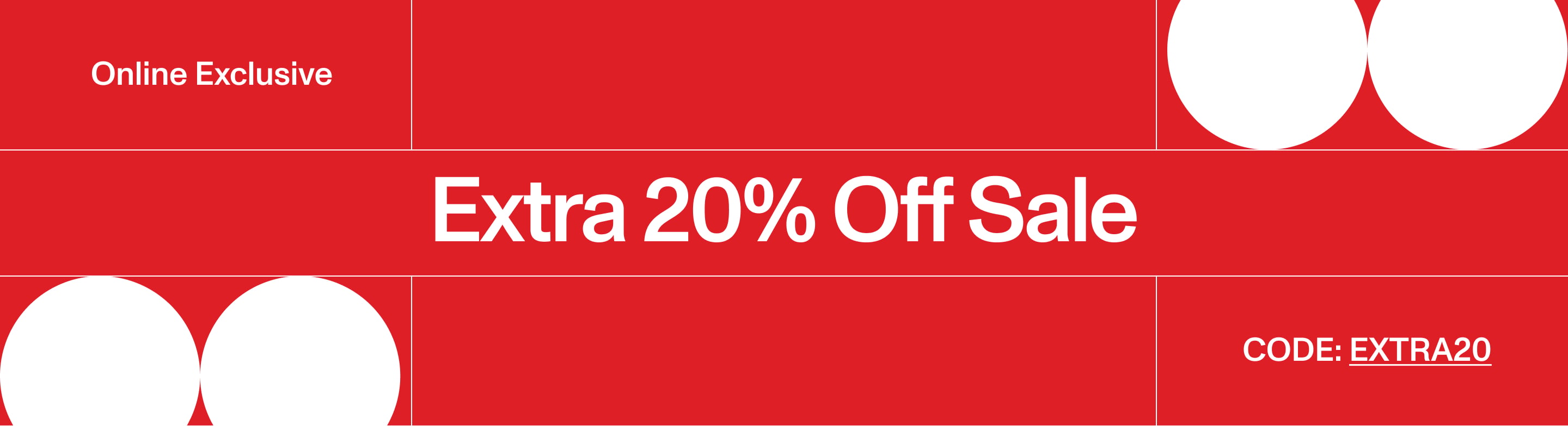 AExtra 20% Off Sale. Use Code: EXTRA20. Online Exclusive