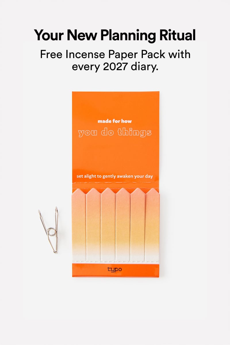 Free Incense Paper Pack with every 2027 diary.