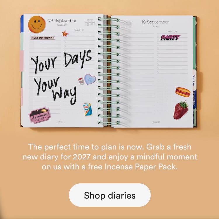 The perfect time to plan is now. Shop diaries.