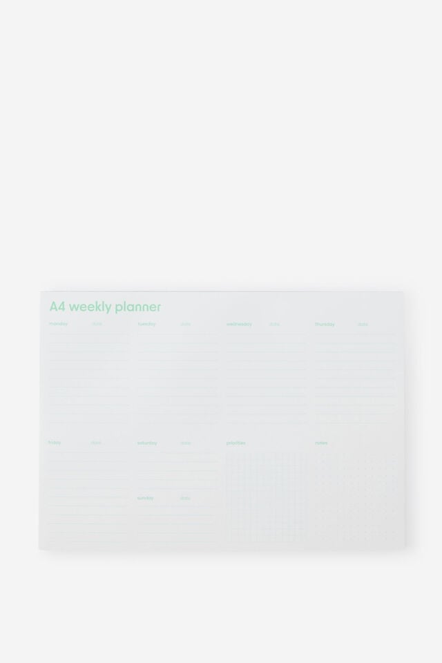 A4 Weekly Notepad Planner