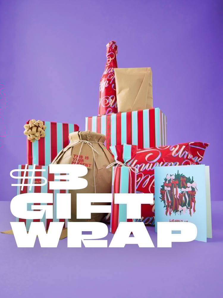 $3 Gift Wrap. Shop Now.