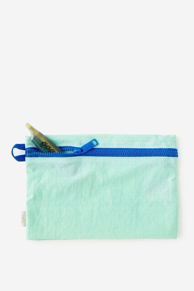 Zip Up Grid Pencil Case
