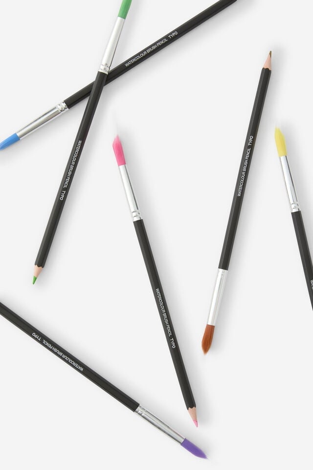 Watercolour Brush Pencils 6Pk