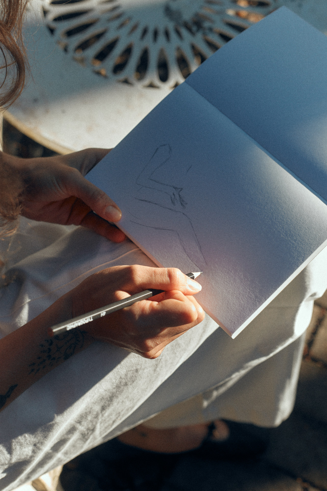 Cassidy Jackson sketching close up