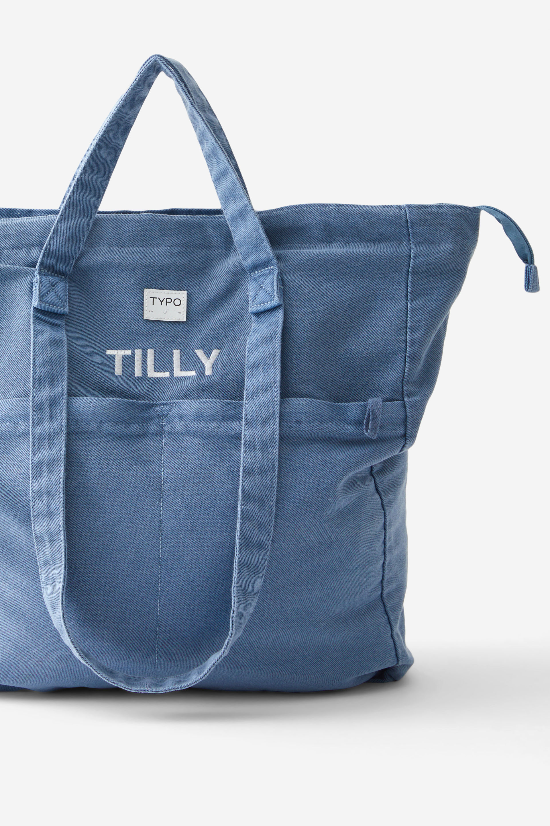 Personal Blue Basic Bag Example Stylish Blue Tote Bag by Typo