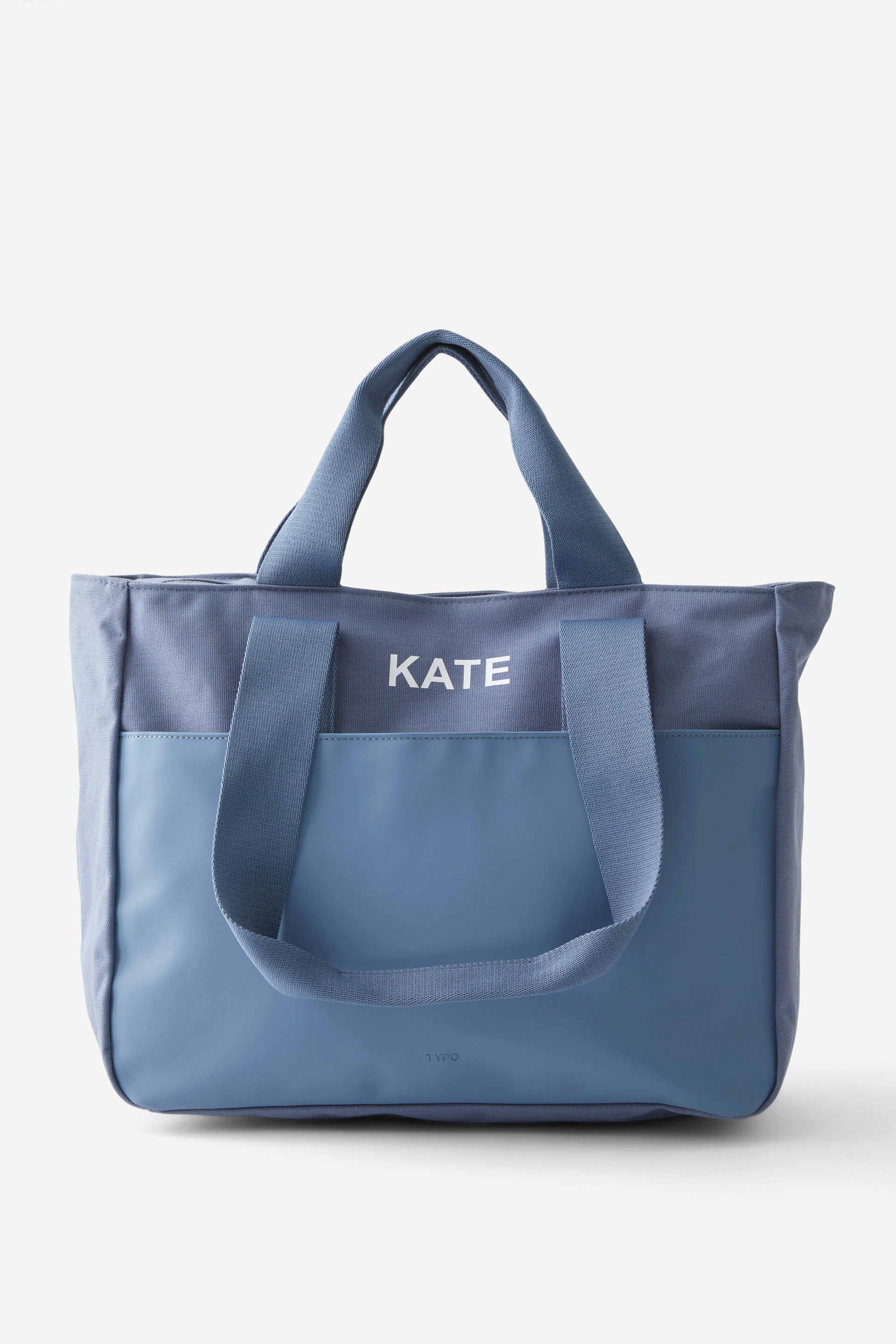Personal Blue Basic Bag Example Stylish Blue Tote Bag by Typo